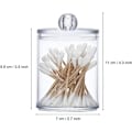 Miniatyrbild 3 av 4: 2 st transparenta bomullsdispenser runda förvaringslådor med lock