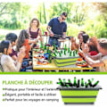 Miniatyrbild 4 av 5: Fällbar skärbräda i flera funktioner, dräneringskorg, grönsaksbak, köksskärbräda, camping, picknick, frukt