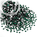 Pikkukuva 2 / 4: 14400 kpl Vihreitä Litteitä Strassit DIY-Töihin, Smaragdi, SS16, 3.8-4.0mm Emerald SS16/14400pcs