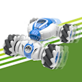 Miniatyrbilde 3 av 9: 2,4 GHz fjernstyrt bil 4WD - Geststyrt RC stuntbil med LED-lys, musikfunksjon, leketøy for barn - WELLNGS Green