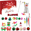Miniatyrbild 1 av 8: 2024 Katt-Adventskalender med 24 Katt-Leksaker, Fjäder- och Musleksaker för Katter, Julnedräkningsskoj (Stil 1) Style 1