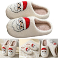 Miniatyrbillede 5 af 8: Plush Elg Jule-Tøfler, Komfortable Soveværelsessko Red Santa C 40/41 EU