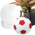 Miniatyrbillede 1 af 7: Fodboldformet Silikonlysform, Lysforme til Lys og Chokolade