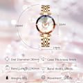 Miniatyrbillede 5 af 7: Dames Analog Kvartsur med Rustfrit Stålrem Vandafvisende Dameure Mode Rhinestone Armbåndsure til Damer Piger Hvid White