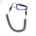 Miniatyrbillede 1 af 7: Ny Spiral Stretch Keychain Elastisk Spring Rep Key Ring Metal Karabiner För Utomhus Anti-Förlorade Telefon Spring Key Cord Lås Krok 5 1.2m