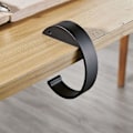 Pikkukuva 1 / 11: 2kpl Kannettava ripustettava laukkukoukku Käsilaukun pidike Monitoiminen pöytäkoukku black c-shaped
