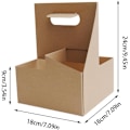Miniatyrbilde 5 av 8: Drikkbærer for levering, Levering Drikkbærer | 10X Flaskeholder for drikkevarer, Robust pappbærer, Flaskeholder for drikkevarer for leveringstjeneste 4-fack bärbar glasunderlägg 10 st