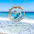 Miniatyrbillede 6 af 8: Ocean's Oath Smykkesæt, Ring og Halskæde, Inspirerende Gaveæske Ring
