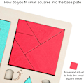 Miniatyrbillede 5 af 8: Træ Tangram Puslespil til Børn | Hjerne-Tænder Formblokke til 3+ År