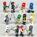 Pikkukuva 2 / 5: 24 kpl LEGO minifiguurisetti Kai Jay Sensei Wu Mestarirakennus värikäs colourful one size