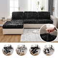Miniatyrbilde 2 av 7: 1 ST Stretch-setersofaovertrekk for stueunderlag Beskyttelsesdeksel Elastisk trykt trekk Universal for alle årstider sanjiaoxing L-form