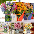 Pikkukuva 6 / 7: 3D Pop Up Kukka Onnittelukortti Äitienpäiväksi Luova Monityylinen Kimppu Syntymäpäiväkortti Kiitos Postikortti Syntymäpäiväksi Little Daisy