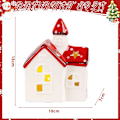 Miniatyrbilde 2 av 8: LED Keramisk Lyshus Lysestake, Katt-Tema Te Lys Holder for Julepynt (Stil C) Style C