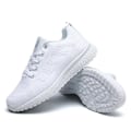 Miniatyrbilde 5 av 7: Kvinner Casual Sko Mote Pustende Turgåing Mesh Plattsko Sneakers Hvit Kvinnelige Skodor A08White 40
