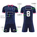 Pikkukuva 7 / 9: Lasten jalkapallopaidat Miehet Pojat Jalkapallovaatteet Setti Lyhythihainen Lasten jalkapalloasu Aikuiset Lapset Harjoittelu Harjoituspaita Jersey Musta XL Black XL