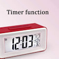 Miniatyrbild 5 av 5: Litthing Digital väckarklocka Digital LED-klocka Väckarklocka Datum Temperatur Snooze 8 Music Sleep Batteridriven (röd)