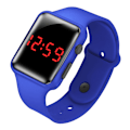 Miniatyrbilde 1 av 2: Barn Flickor Pojkar Gym Klockor LED Digital Midjeband Armband Julgåva Blue