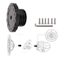 Miniatyrbillede 6 af 8: Professionelt aluminium-ratnav til spil, ratnav til Thrustmaster T300 T500 TS PC TS XW, sort