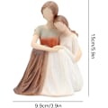 Miniatyrbillede 5 af 7: Hartsstaty | Angel Sisters-staty | Håndlavet boligindretning | Håndmalet skulptur til stue, kontor eller bar-display c