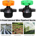 Miniatyrbillede 3 af 8: 10 stk. 360 Graders Rotations Sprinklerhoved, Automatisk Havevanding, Grøn Green 10 pcs