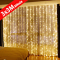 Pikkukuva 2 / 7: 6x3M LED Verho Jääpuikko Valosarja Joulu Keiju Valot seppele Ulkona Koti Häihin/Juhliin/Puutarhakoristeluun 3M monivärinen