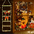 Miniatyrbilde 3 av 5: LED-julelys - Juledekorasjon trappelys med nisse for innendørs utendørs, vindu, hage, hjem, vegg, juletrepynt (2,5 fot)