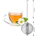 Miniatyrbild 2 av 5: 4 st rostfritt stål tekula med nät, 2,7 tum