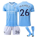 Pikkukuva 1 / 9: 23-24 Aikuisten ja lasten poikien jalkapalloasut Jalkapalloharjoitteluasu Urheiluvaatteet 3-osainen setti 2324 manchester city koti#26 2324 manchester city home#26 m