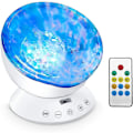 Miniatyrbilde 1 av 5: Oseanbølgeprojektor, 12 LED nattlyslampe med justerbar lysstyrke, fjernkontroll, timer, 8 lysmoduser Mu