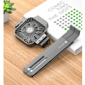 Miniatyrbilde 5 av 5: Radiator Bärbar stativ Radiator Portable Hiss med fläkt (silver stativ + vit fläkt)