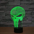 Miniatyrbilde 4 av 8: Punisher Skull 3D-modell Visuell optisk illusjon 7 farger Chan