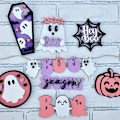 Pikkukuva 3 / 8: Halloween-kerrosalusta | Puusta valmistetut kausivaihteelliset koristeet pöydän sisustukseen