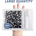 Miniatyrbillede 3 af 4: 2880 stk Sorte Flatback Rhinestones til DIY Håndværk, Jet Sort, SS30, 6,3-6,5 mm Black SS30/2880pcs