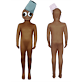 Miniatyrbilde 1 av 6: Nye Ankomster Voksne Barn Gutter Jenter Sprunki Incredibox Rhythm Box cosplay kostyme spill strømpebukser 120 120 brown