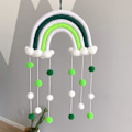 Miniatyrbild 2 av 5: Regnbåge Makramé Väggbonad Heminredning Boho Handvävd Barnrum Tap