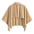 Pikkukuva 2 / 7: Naisten 2024 Kesä Uusi Muoti Standard Lyhyt Lakka Vintage Lapel Napit Tarvikkeet Chic Cape Takki Mujers Khaki M