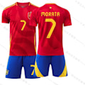 Pikkukuva 1 / 3: 2024 Espanjan kotijoukkueen EM-jalkapallopaita, nro 7 Morata, nro 9 Kanada, nro 19 Amal, nro 7 number7 #22