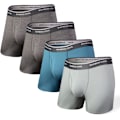 Pikkukuva 1 / 7: Miehet Mjukat ja Hengittävät Boxerit (4 tai 7-pack) Sininen Harmaa Valkoinen XXL Blue Gray White XXL