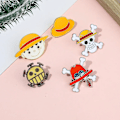 Miniatyrbillede 2 af 7: One Bit Tecknad Brosch Anime Action Figur Luffy Zoro Sanji Stift Emalje Smycken Ryggsäck Kläder Broche Barn Födelsedagsgåva Imitation Rhodium Pläterad