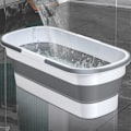 Pikkukuva 4 / 6: Monitoiminen taittuva moppi ja säilytysastia (56x26x21cm, harmaa) Gray flat mop cleaning bucket