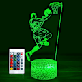 Miniatyrbillede 1 af 10: Kobe 3D natlampe basketball lamper sengelamper til voksne