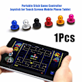 Pikkukuva 2 / 5: Kannettava peliohjain joystick kosketusnäyttöä varten mobiilipuhelimelle tabletille Jikaix Musta Black
