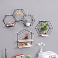 Miniatyrbilde 3 av 7: Firkant veggmonteringshylle i jern 23*10*23cm,