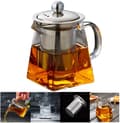 Glastekande 350 ml Tekande til Én med Varmebestandig Rustfri Stål Infuser Perfekt til Te og Kaffe 350 ml-max 350ml