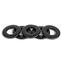 Pikkukuva 3 / 4: 5/16\" x 0,688\" OD SAE Mustat Litteät Tiivisteet - 100 kpl 18-8 (304) Ruostumaton Teräs Black 5/16" x 0.688"OD/304
