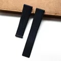 Miniatyrbillede 1 af 7: Silikon Gummi Sort Urrem 22Mm Urrem Til Tag Rem Carrer F1 Heuer Rem Butterfly Spænde Drevet Blødt Armbånd Sort Ingen Spænde 22mm