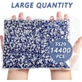 Miniatyrbillede 4 af 4: 14400 stk. Lyse Safirblå Flade Rhinestones til Negle, SS20, 4,6-4,8 mm Light Sapphire SS20/14400pcs