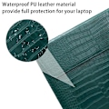 Miniatyrbild 3 av 5: Krokodilmönstrad Faux Läder Flap Style Väska, 13 tum Laptop Ställ Sleeve Case, Laptop Skyddsfodral - Yvan grön green 13