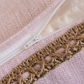 Pikkukuva 4 / 10: Maalaismainen tyynynpäällinen pellava reunuksilla 18 X 18 tuumaa 18 X 18 in