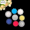 Miniatyrbild 2 av 4: Metallstansar Set, 4 Mönster Runda Spetsblommor Kant för Scrapbooking Upgrade